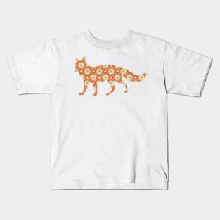Fox Silhouette with Pattern Kids T-Shirt